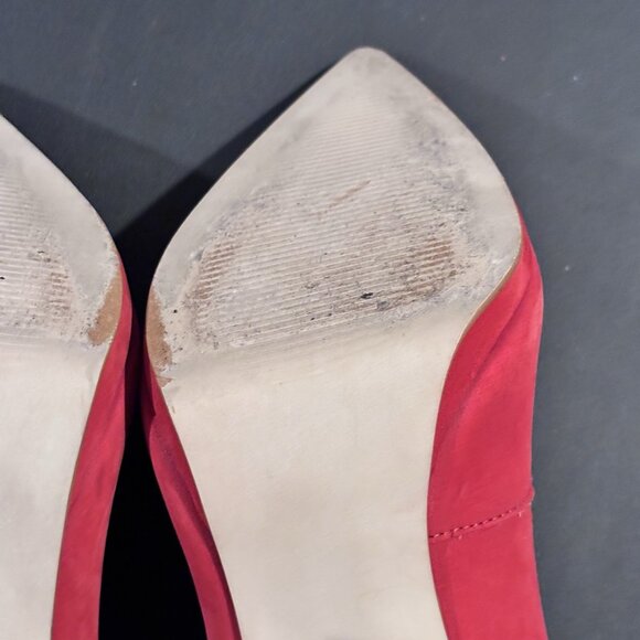 Steve Madden Lovey Red Suede Stiletto Pumps - Picture 15 of 16